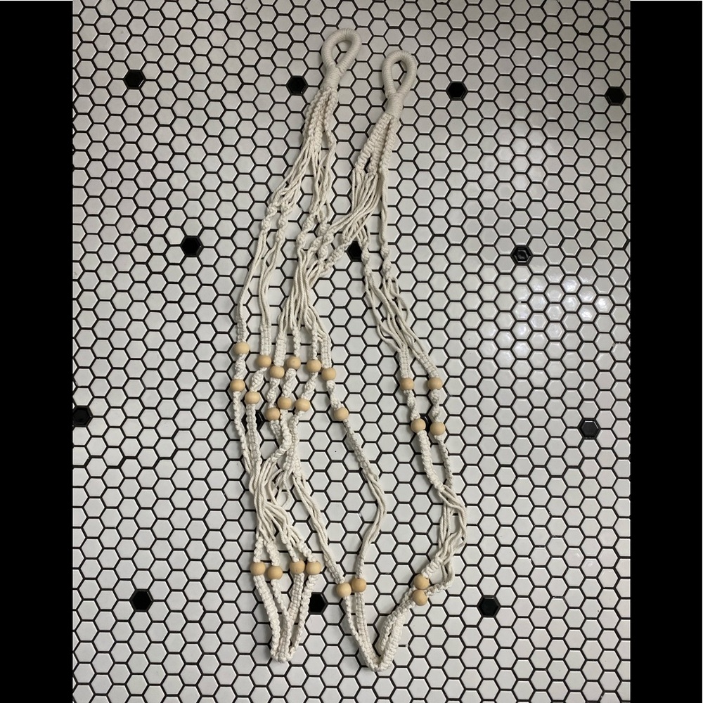 Set of 2 new macrame plant hangers